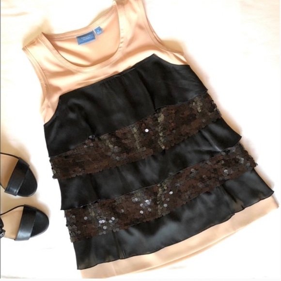 simply VERA Vera Wang Sequin Top! - Picture 1 of 2